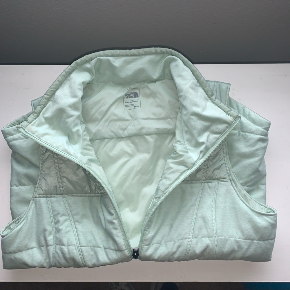 North Face Medium Vest Aqua Green Good Condition